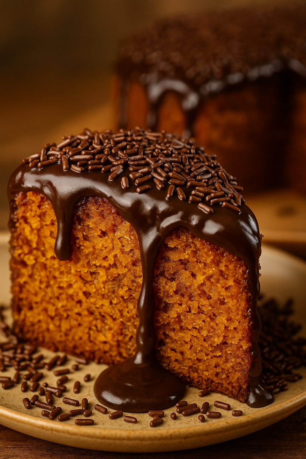 Bolo de banana com canela